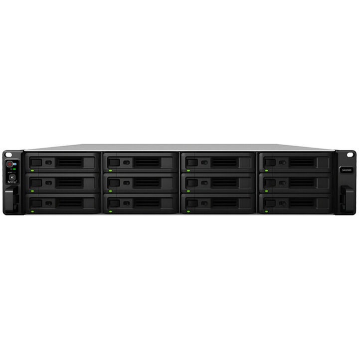 Synology SA3200D, Intel Xeon D-1521, 8GB DDR4, 12 bays, 4 x RJ45 1GbE Lan, 2 x RJ45 10GbE lan, 500W