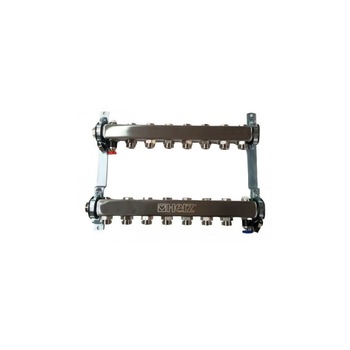 Set distribuitor inox compact, 7 cai pentru incalzire Herz, cu intrare 1 Set distribuitor inox compact, 7 cai pentru incalzire Herz, cu intrare 1