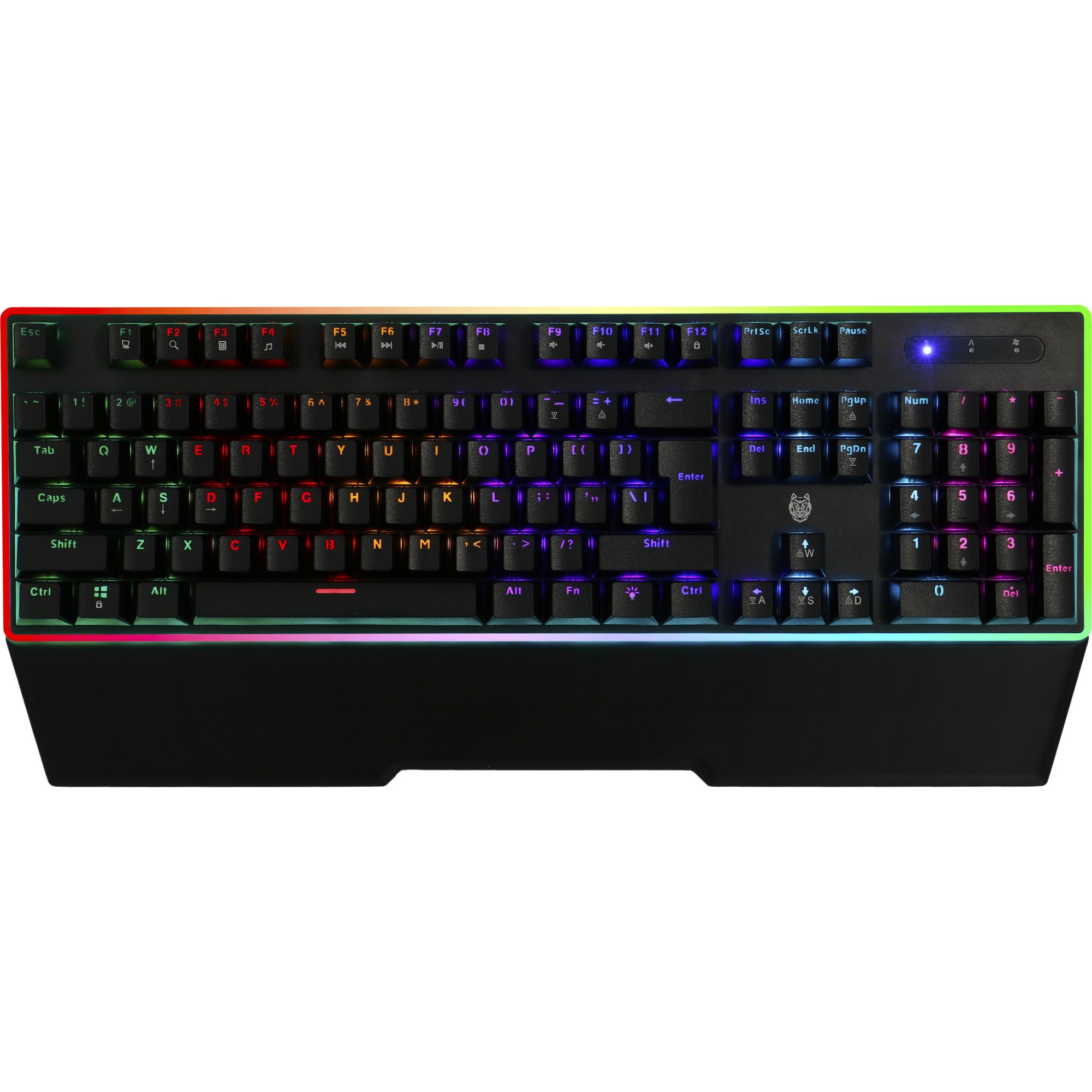Tastatura mecanica Kago, iluminare rainbow, palm rest - eMAG.ro