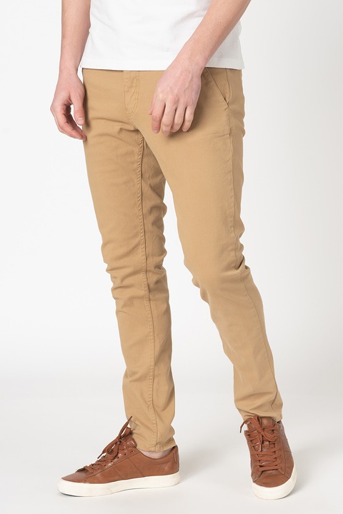 BLEND, Pantaloni chino elastici, Maro cafeniu, W29-L32