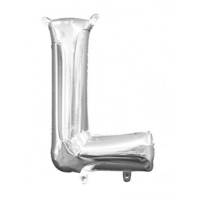 Balon Folie Litera L Argintiu - 41 cm, Amscan 33034