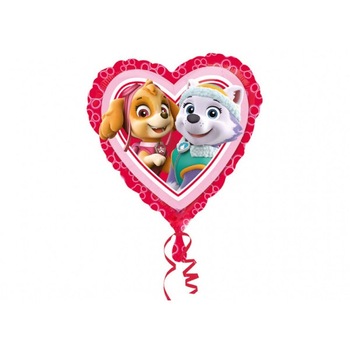 Balon Folie Inima Patrula Catelusilor Girls, 43cm, AMS 34302 02 Balon Folie Inima Patrula Catelusilor Girls, 43cm, AMS 34302 02