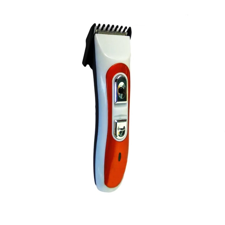 SIKS® Professional szakállvágó, állítható vég, rozsdamentes acél pengék, fehér/narancs