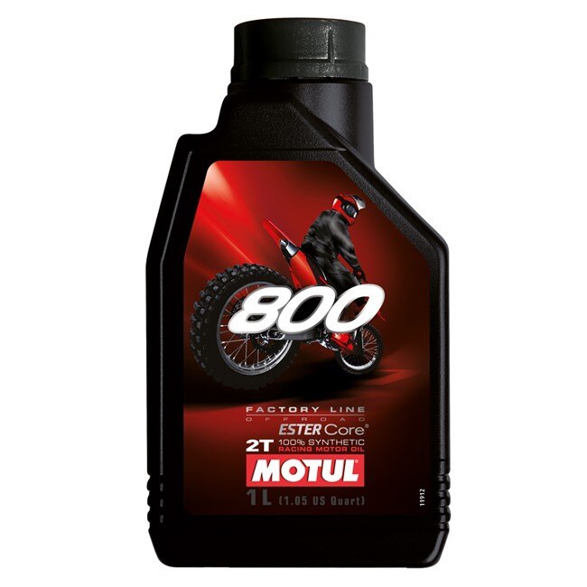 Motul 800 2T Factory Line 100% Synthetic Off Road 2-Stroke Engine Oil 4L -4  Pack