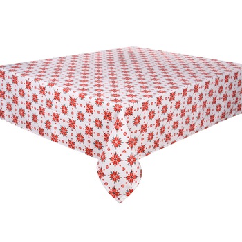 Fata de masa N-9052, 100 % bumbac, rosu, 140 x 180 cm Fata de masa N-9052, 100 % bumbac, rosu, 140 x 180 cm