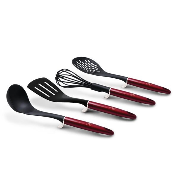 Set ustensile de bucatarie 4 piese Burgundy Metallic Line Berlinger Haus BH 6235
