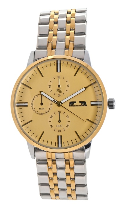Ceas de mana barbati elegant, Argintiu/Auriu Matteo Ferari - MF170CCSILVERGOLD