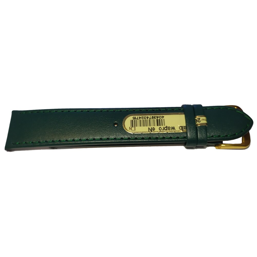 Curea de ceas Di-Modell Kalb Wapro 1660-19205, 20mm, Verde, catarama aurie, cusatura in aceeasi culoare cu a curelei