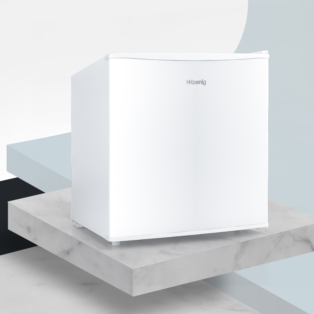 Frigider minibar H.Koenig, FGX480, 46 l, H 51 cm, termostat reglabil, compact, biofresh, usa reversibila, silentios, compartiment gheata 4 litri, eficient, ideal birou/ hotel/ bucatarie mica/ camera de camin, alb