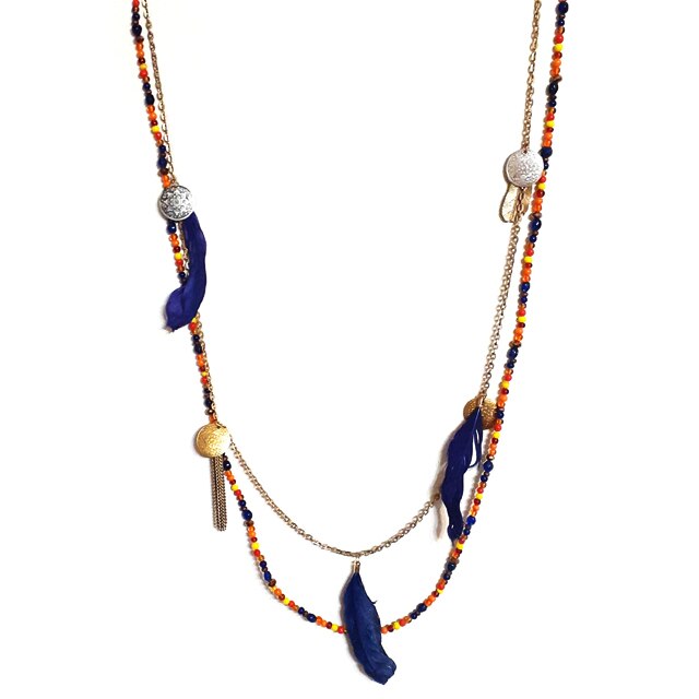 Lantisor in stil indian Fashion Leader dama, multicolor 92 cm lungime