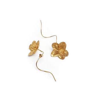 cercei handmade flower argint 925 placati cu aur lungim 6cm imagen 53_0_
0