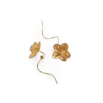 cercei handmade flower argint 925 placati cu aur lungim 6cm imagen 53_0_
0
