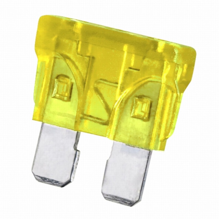 Set sigurante tip cutit, 19x13mm, 20A, 25 bucati, galben