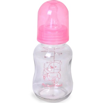 Biberon bebelusi, Zola®, din plastic, 0-6 luni, 125 ml, ursulet roz Biberon bebelusi, Zola®, din plastic, 0-6 luni, 125 ml, ursulet roz