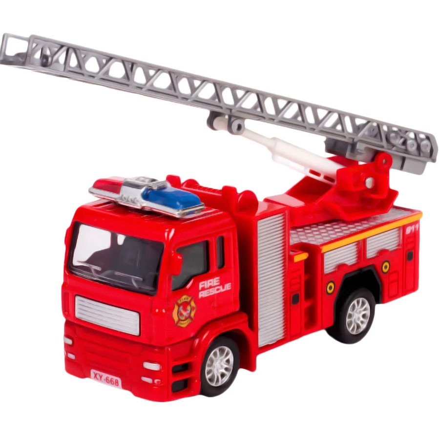 Masinuta din metal, Zola®, rosie masina de pompieri, 12x4x6