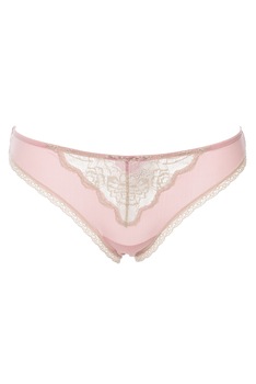 Chiloti brazilieni din microfibra si dantela, Intimamoda Petalo, Roz, masura M Chiloti brazilieni din microfibra si dantela, Intimamoda Petalo, Roz, masura M