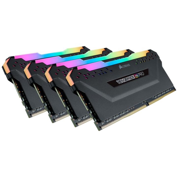 Corsair Vengeance RGB PRO memória, 128 GB, DDR4, 3200 MHz, CL16, négycsatornás készlet