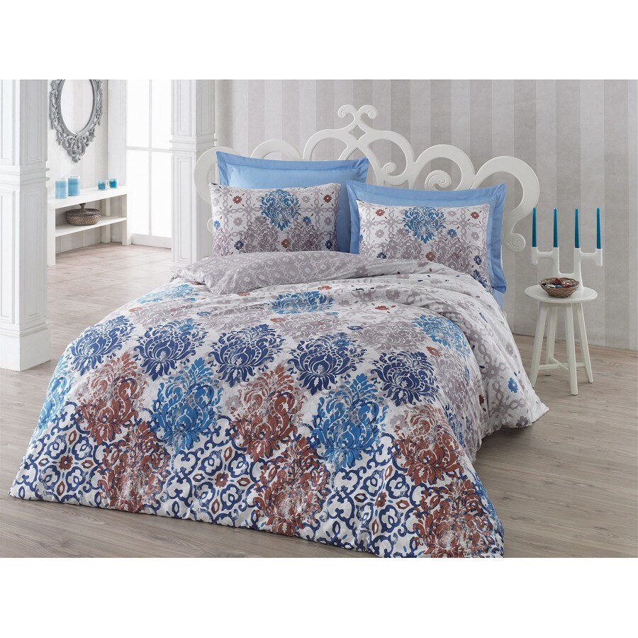 Lenjerie de pat premium satin de lux, Cotton Box, Gonul Brown