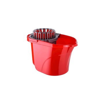 Galeata din plastic cu storcator, Titiz, TP-665, culoarea rosu Galeata din plastic cu storcator, Titiz, TP-665, culoarea rosu