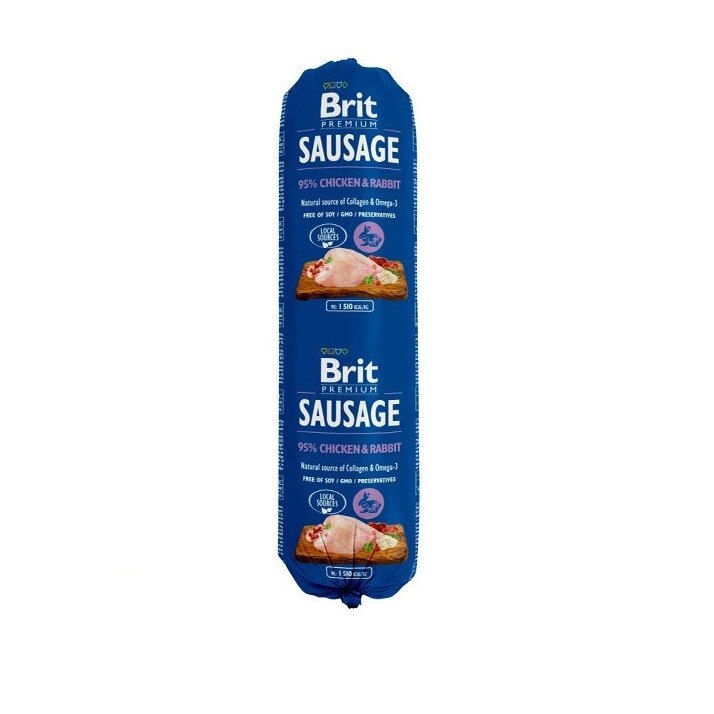 Salam pentru caini,Brit, Pui si Iepure 6x 800 g