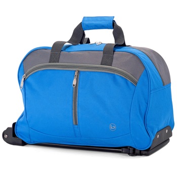 Geanta de voiaj cu role, Benzi, BZ 5508 - 46W, Albastru Geanta de voiaj cu role, Benzi, BZ 5508 - 46W, Albastru