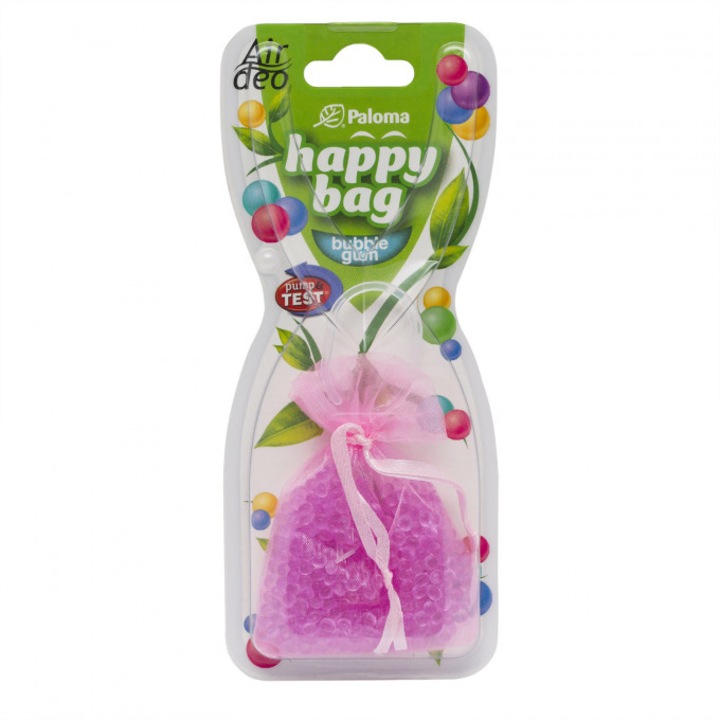 Odorizant saculet auto Paloma, Happy Bag Bubble Gum,1 bucata
