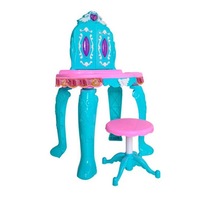 jucarie interactiva si educativa de rol masuta de make-up cu 3 oglinzi pentru fetite lumini si sunete include scaunel si uscator de par bagheta magica multiple accesorii mp3 60 cm rozturcoaz imagen 18_0_
0