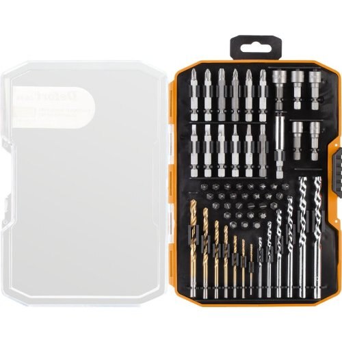 Set 59 accesorii Defort biti,burghie,adaptoare in cutie plastic