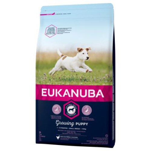 Hrana Uscata pentru Caini 3 kg Eukanuba, Growing Puppy Small Breed Pui