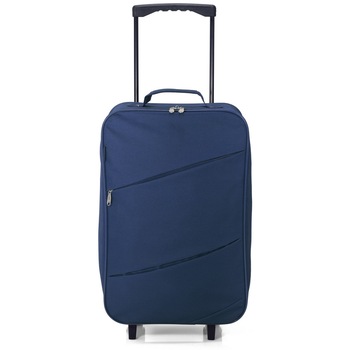 Troler Cabina, Pliabil, Poliester, 2 Roti, Benzi, BZ 5503 - 55 cm, Bleumarin Troler Cabina, Pliabil, Poliester, 2 Roti, Benzi, BZ 5503 - 55 cm, Bleumarin