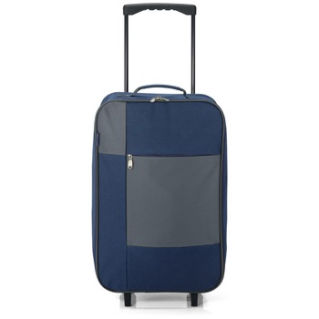 Troler Cabina, Pliabil, Poliester, 2 Roti, Benzi, BZ 5504 - 55 cm, Bleumarin Troler Cabina, Pliabil, Poliester, 2 Roti, Benzi, BZ 5504 - 55 cm, Bleumarin