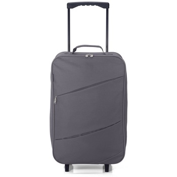 Troler Cabina, Pliabil, Poliester, 2 Roti, Benzi, BZ 5503 - 55 cm, Gri Troler Cabina, Pliabil, Poliester, 2 Roti, Benzi, BZ 5503 - 55 cm, Gri