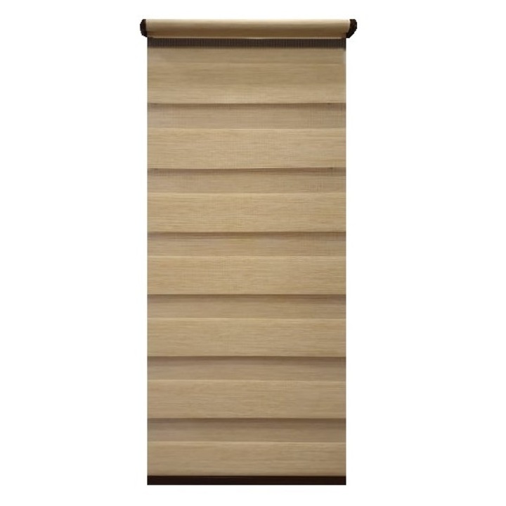 Jaluzea rulou, Deko Design, model Zebra Day and Night Luxury, material textil, 46x140 cm, v63, crem