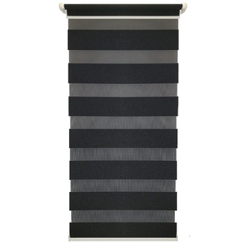 Jaluzea rulou, Deko Design, model Zebra Day and Night Luxury, material textil, 96x200 cm, v60, negru Jaluzea rulou, Deko Design, model Zebra Day and Night Luxury, material textil, 96x200 cm, v60, negru