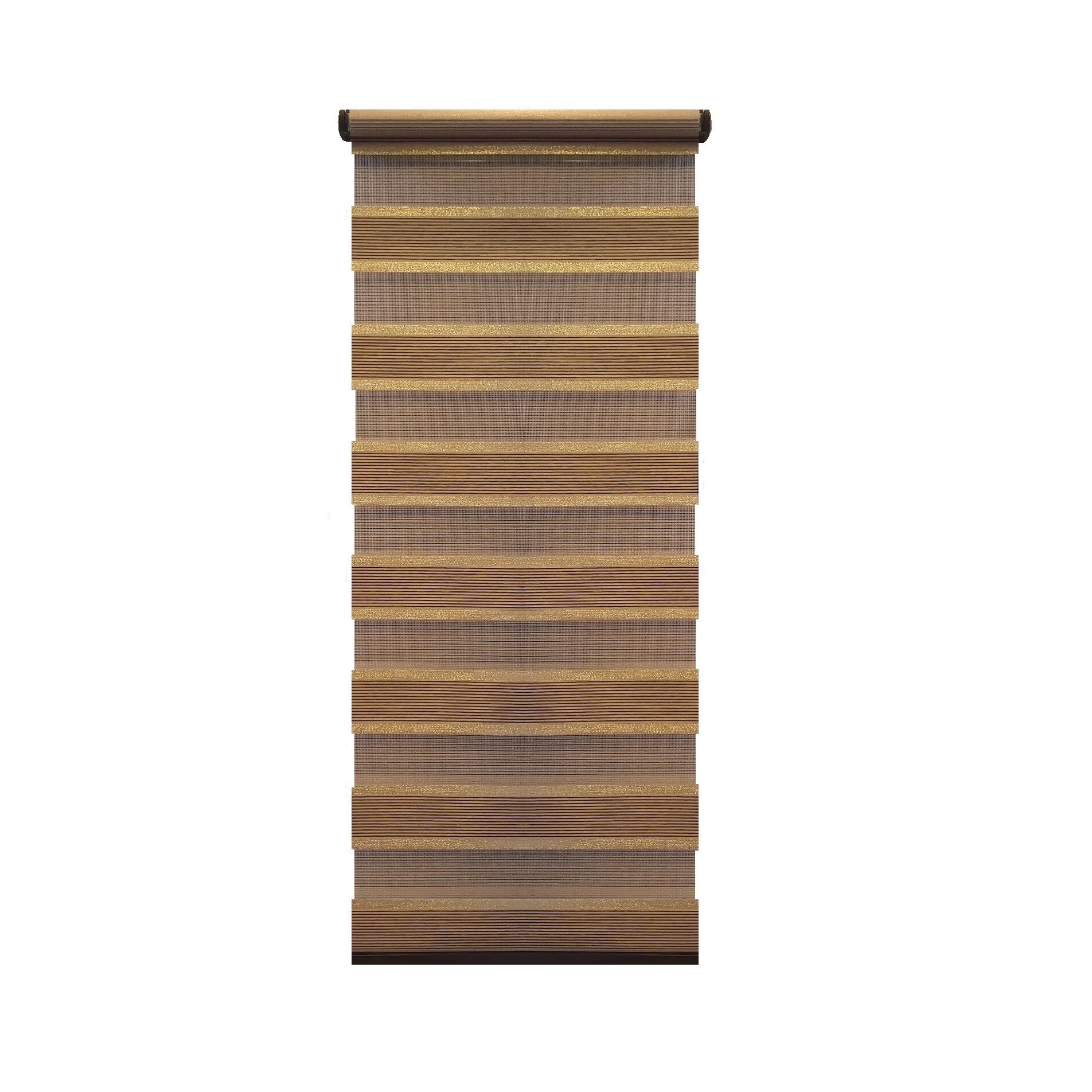 Jaluzea rulou, Deko Design, model Zebra Day and Night Luxury, material textil, 78x160 cm, dv05, maro deschis