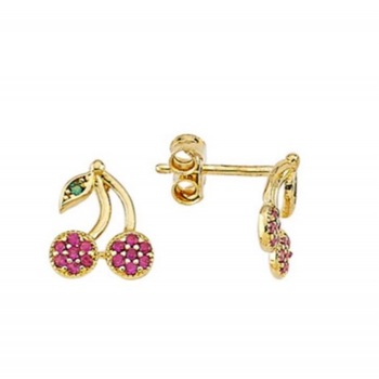 Cercei aur galben copii cirese - DA356 Cercei aur galben copii cirese - DA356