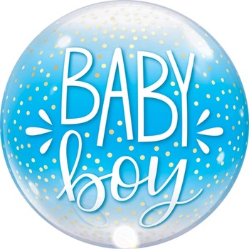 Balon Bubble Baby Boy 22''/ 56 cm, Qualatex 10040 Balon Bubble Baby Boy 22''/ 56 cm, Qualatex 10040