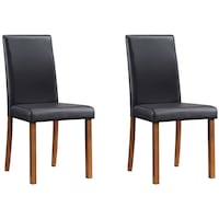 Set 2 scaune dining Kring Minimal, 44.5x57.5x91.5 cm, Negru