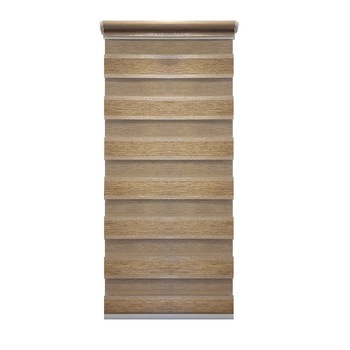 Jaluzea rulou, Deko Design, model Zebra Day and Night Luxury, material textil, 60x200 cm, dv04, maro deschis Jaluzea rulou, Deko Design, model Zebra Day and Night Luxury, material textil, 60x200 cm, dv04, maro deschis