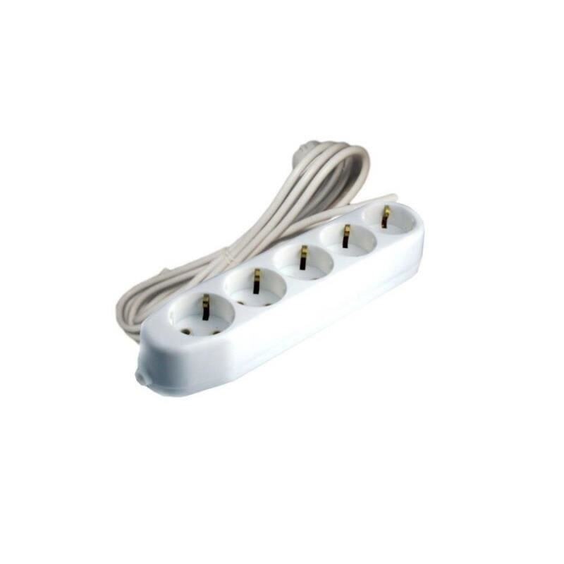 Prelungitor ceramic cu 5 locasuri, lungime 3m, Ipee PC5L3M, 3x1.5 mm, contact de protectie