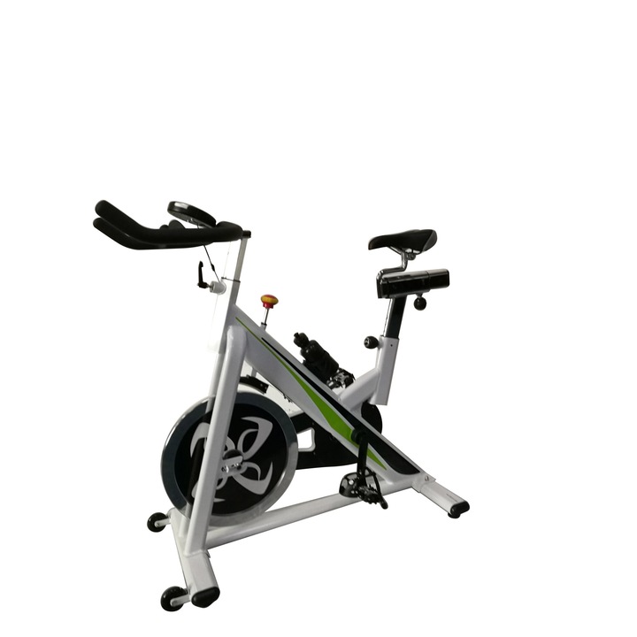 Bicicleta Spinning EcoFit HB 8237C, semiprofesionala, volanta 18 kg, utilizator max 140 kg