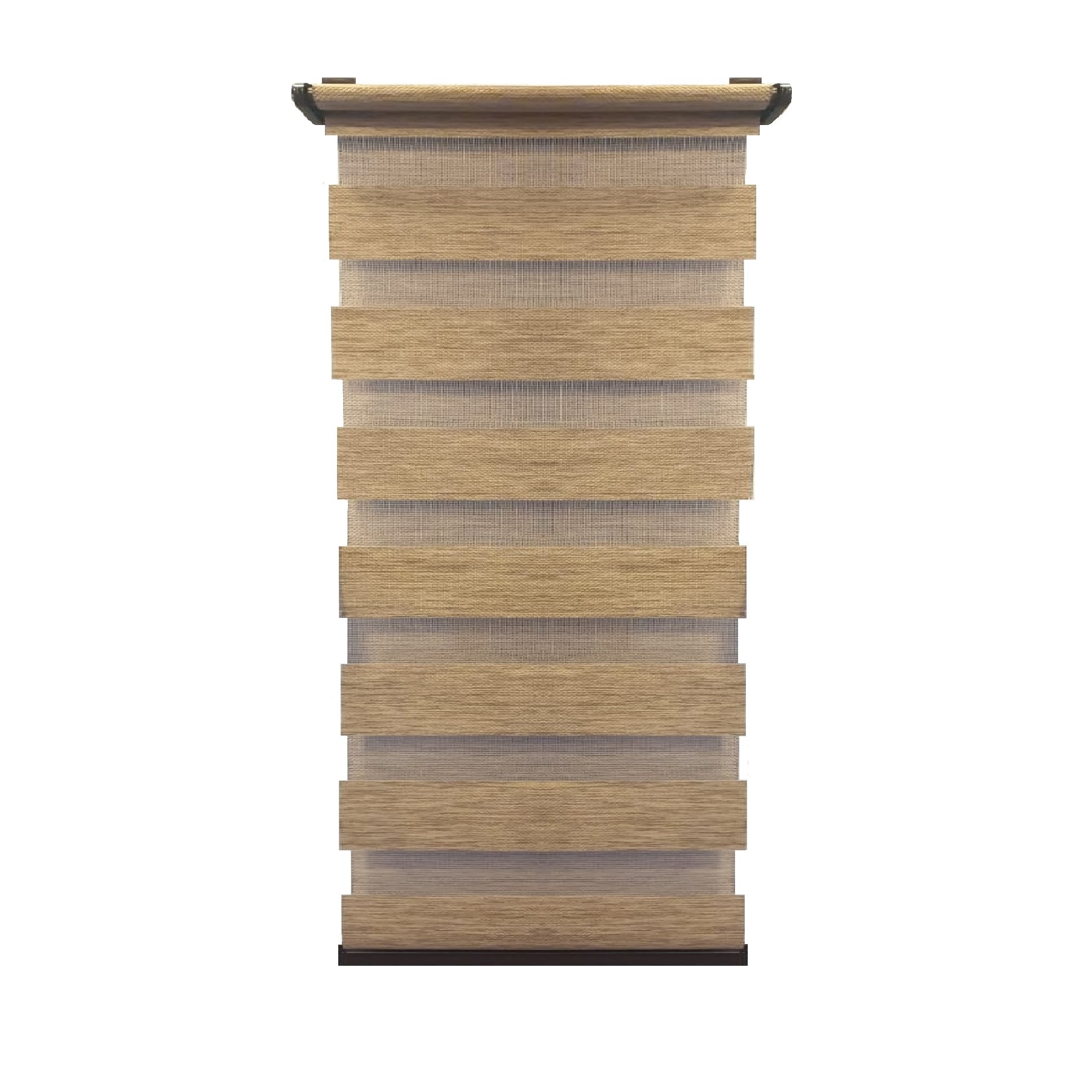 Jaluzea rulou, Deko Design, model Zebra Day and Night Luxury, material textil, 48x200 cm, zw6, maro deschis