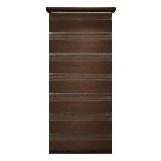 Jaluzea rulou, Deko Design, model Zebra Day and Night Luxury, material textil, 56x200 cm, zw15, maro wenge