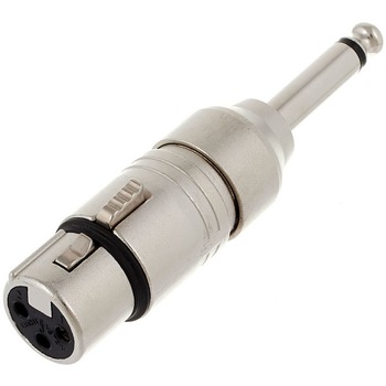 Adaptor XLR 3 Pini Mama - Jack 2 Poli 6.3 mm Neutrik NA2FP Adaptor XLR 3 Pini Mama - Jack 2 Poli 6.3 mm Neutrik NA2FP
