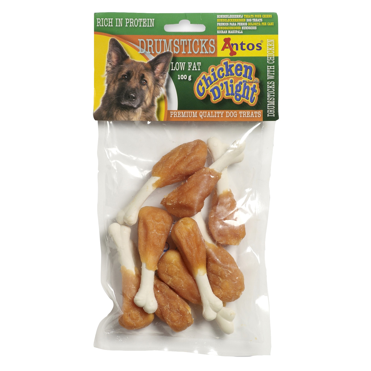Recompense pentru caini Antos, Chicken D'light Drumsticks, Pui, 100 g