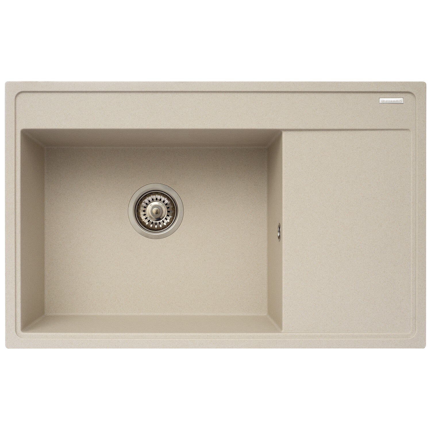 Chiuveta bucatarie Pyramis CAMEA, 790x500mm, adancime 190mm, cuva stanga, Pyragranite Beige