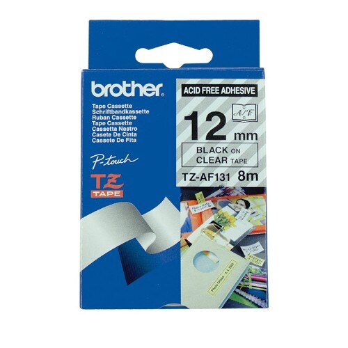 Banda continua laminata Brother TZE131S, 12mm, 4m