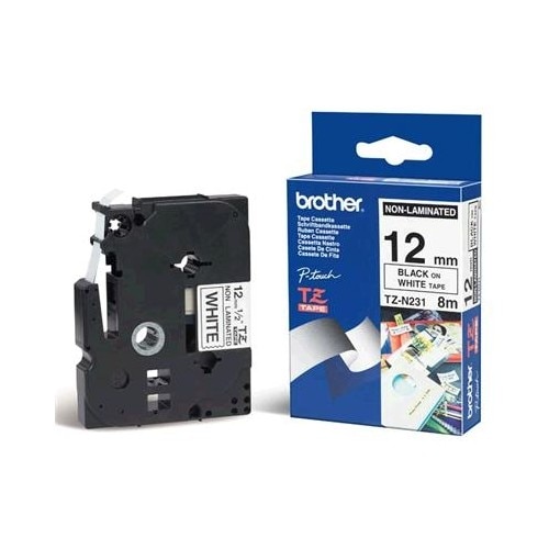 Banda continua nelaminata Brother TZEN231, 12mm, 8m