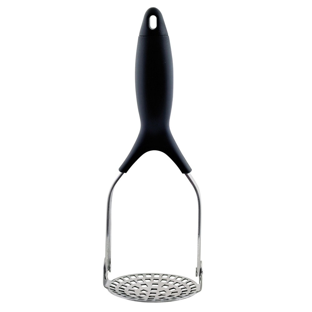 Pasator pliabil cartofi KingHoff, inel pentru agatare, lungime 27.5 cm, Inox