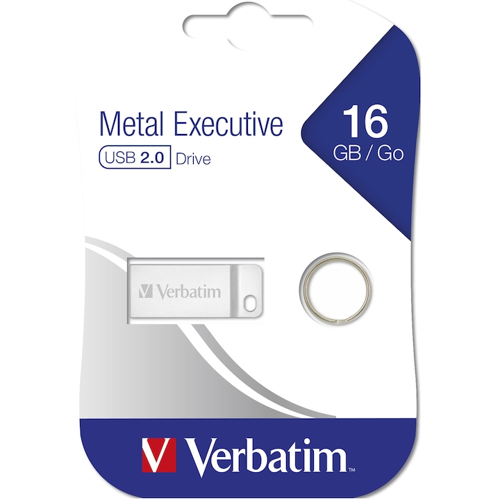 Memorie USB Verbatim Metal Executive 2.0 , 16GB, Silver